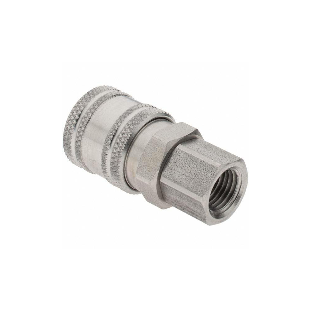 Parker Pneumatic Hose Coupling: 1/4-18, 1/4" Body Dia, Industrial Interchange - BD-S23-1