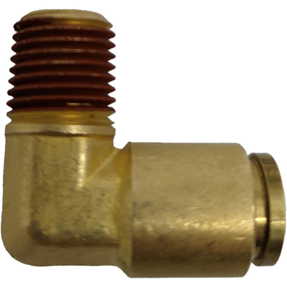 Norgren Push-to-Connect Tube x MNPT x Tube x Male Fitting: Elbow, NPT, 3/8" OD - 95433112M