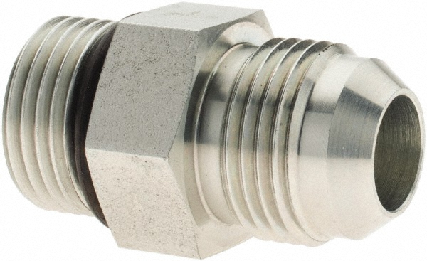 Parker Steel Flared Tube Connector: 5/8" OD, 3/4-16 Thread, 37 deg Flared Angle - KP73594