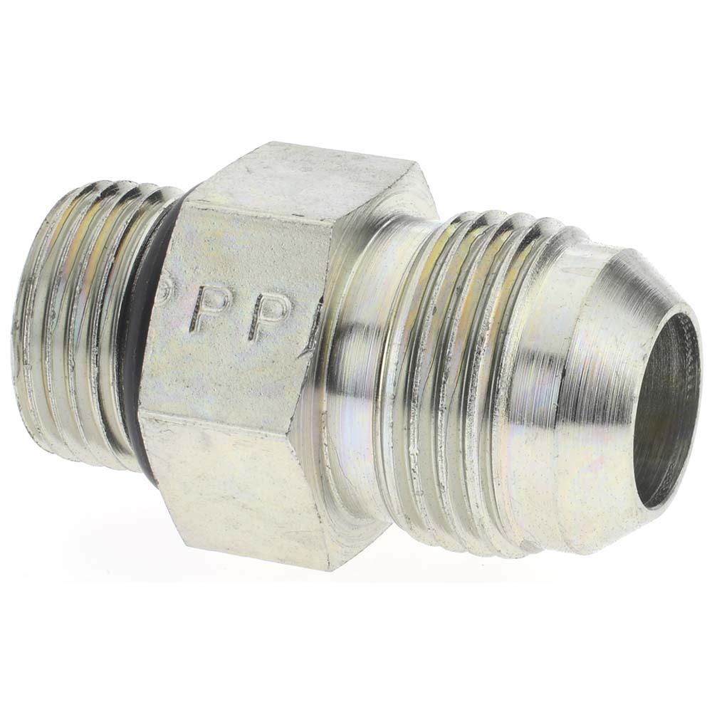 Parker Steel Flared Tube Connector: 5/8" OD, 3/4-16 Thread, 37 deg Flared Angle - KP73594