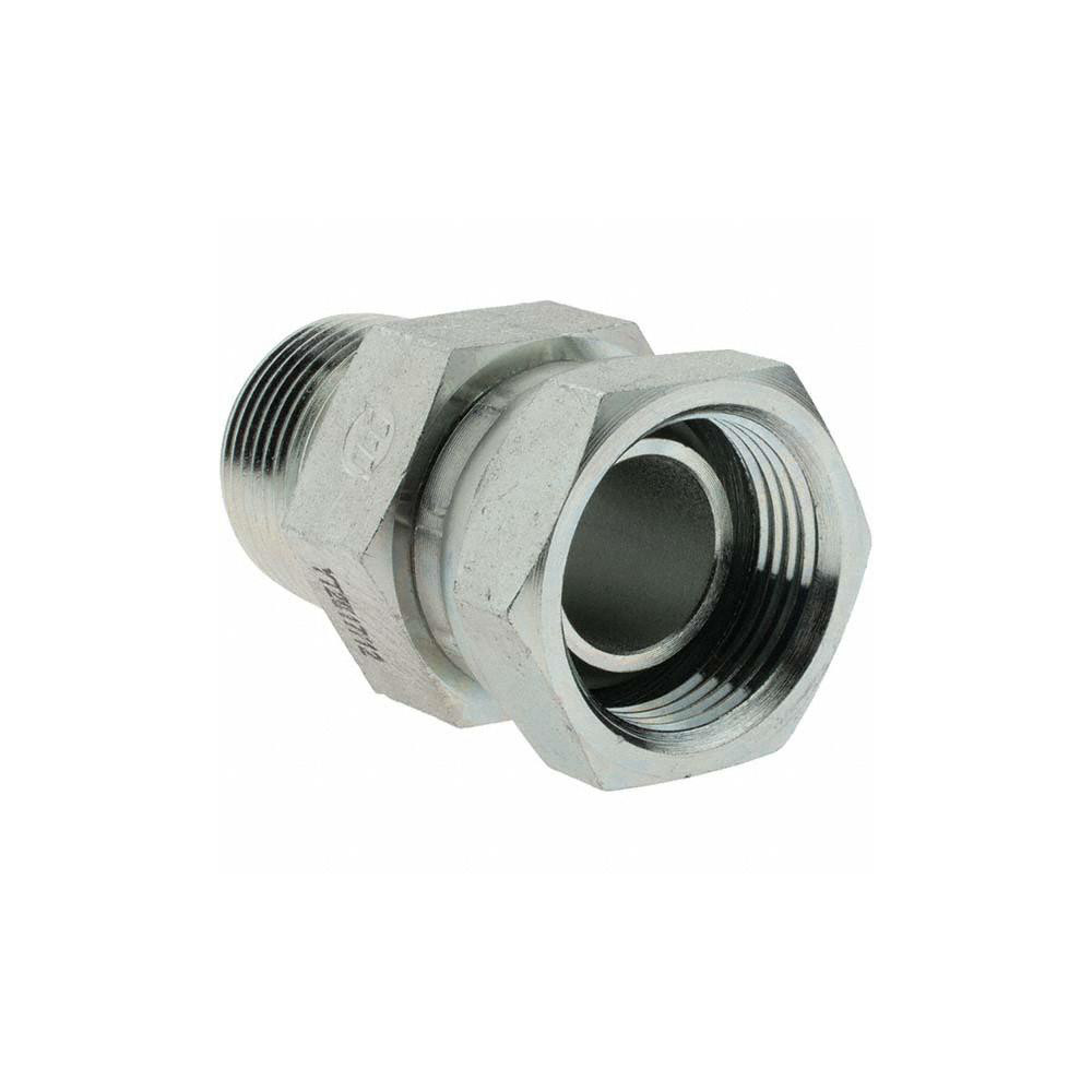 Brennan Industrial Pipe Straight Swivel Adapter: 3/4-14 Female Thread, 3/4-14 Male Thread, FNPSM x MNPTF - 10355
