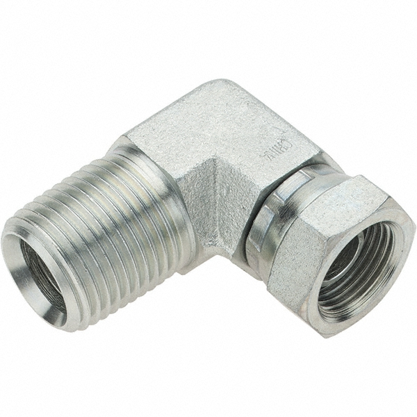 Brennan Industrial Pipe Straight Swivel Adapter: 3/4-14 Female Thread, 3/4-14 Male Thread, FNPSM x MNPTF - 10355