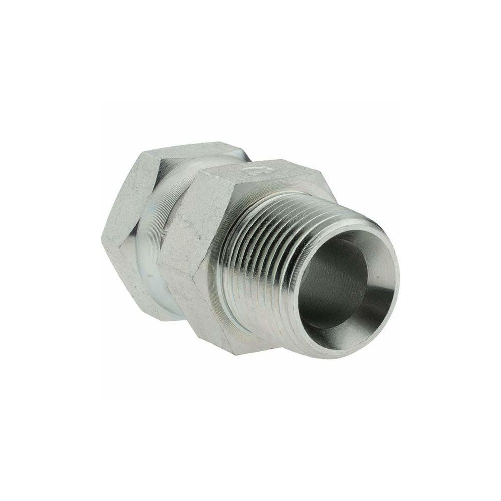 Brennan Industrial Pipe Straight Swivel Adapter: 3/4-14 Female Thread, 3/4-14 Male Thread, FNPSM x MNPTF - 10355