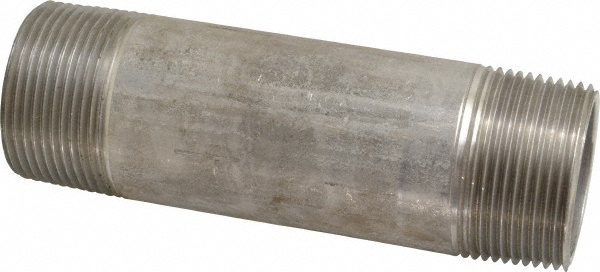 Value Collection Stainless Steel Pipe Nipple: 1-1/4" Pipe, Grade 304 & 304L - 4BN11/4*5