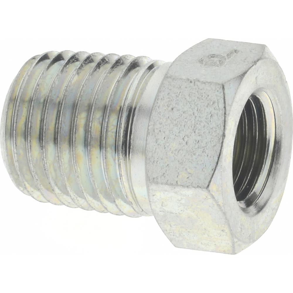 Parker Industrial Pipe Bushing: 1/4" Female Thread, 3/8" Male Thread, MNPTF x FNPTF - KP79107