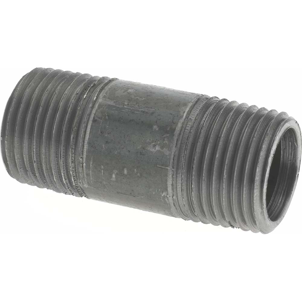 Value Collection Galvanized Pipe Nipple: 3/8", 1-1/2" Long, Schedule 40, Steel - MSCNG03015