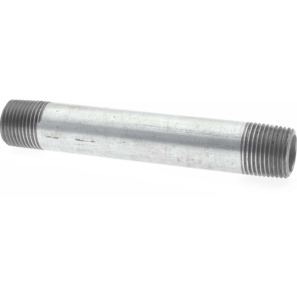 Value Collection Galvanized Pipe Nipple: 3/8", 1-1/2" Long, Schedule 40, Steel - MSCNG03015