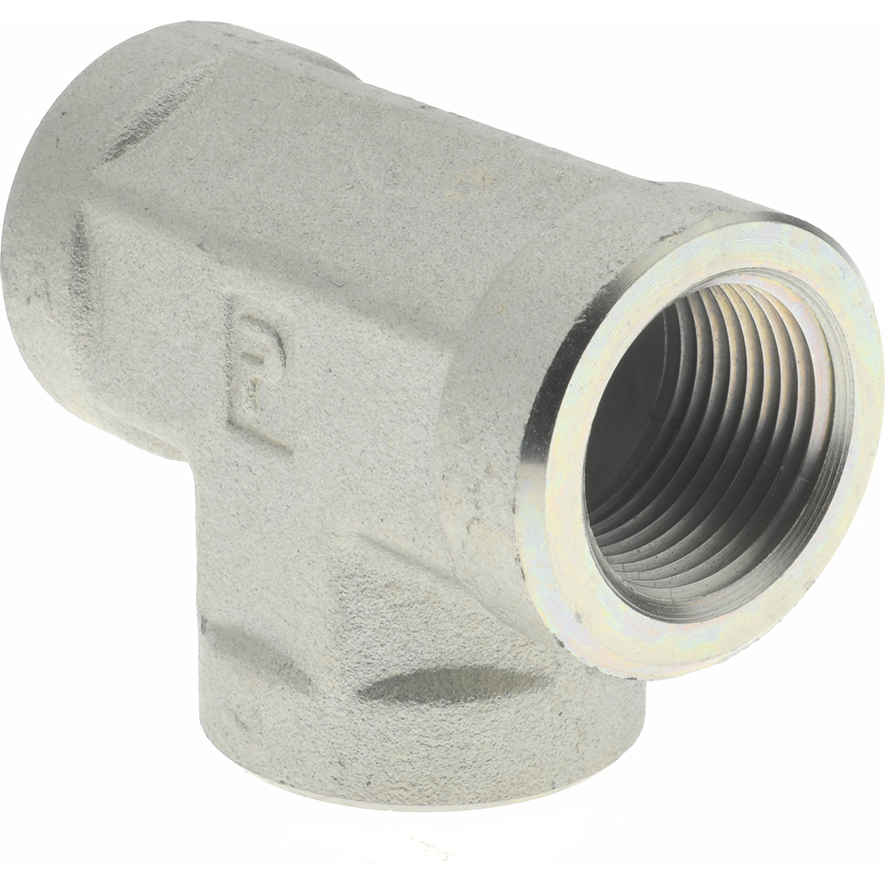 Parker Industrial Pipe Female Tee: 3/4" Female Thread, FNPTF - 3/4 MMO-S