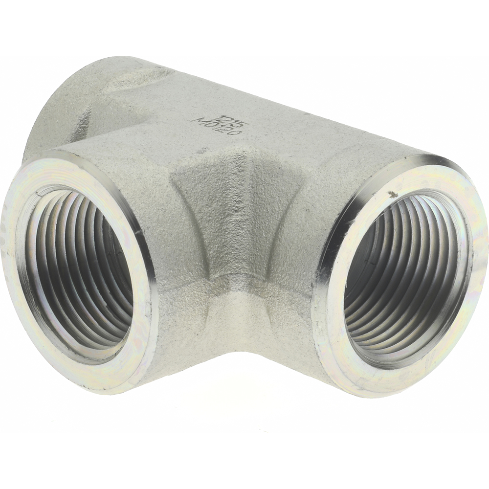 Parker Industrial Pipe Female Tee: 3/4" Female Thread, FNPTF - 3/4 MMO-S