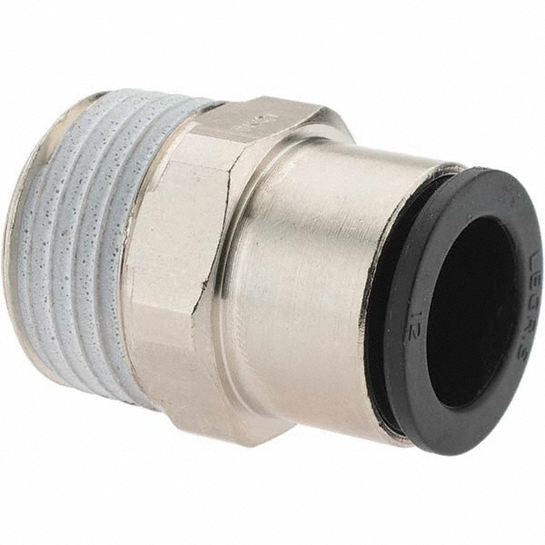 Legris Push-to-Connect Tube x Male BSPT Fitting: Connector, BSPT, 12.00 mm OD - 3175 12 21