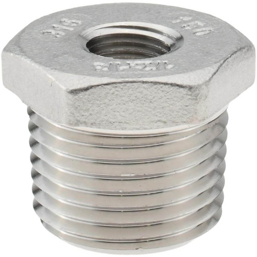 Merit Brass Pipe Bushing: 1/2 x 1/8", 316 Stainless Steel - K614-0802