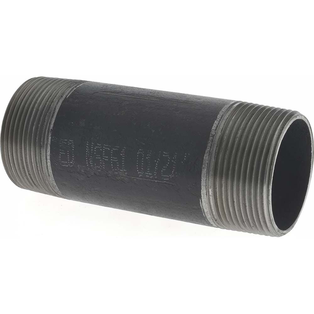 Value Collection Black Pipe Nipple: 1-1/2" Dia x 4-1/2" Long, Schedule 80 - XNB08045