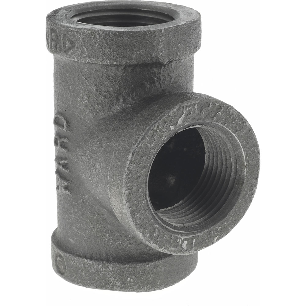 Anvil Black Pipe Fittings: Tee, 3/4", Threaded, Malleable Iron - 0310030002