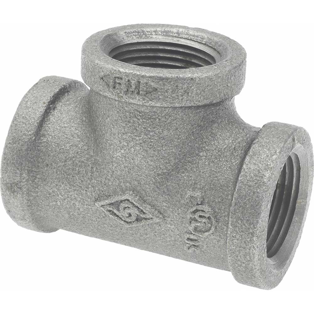 Anvil Black Pipe Fittings: Tee, 3/4", Threaded, Malleable Iron - 0310030002