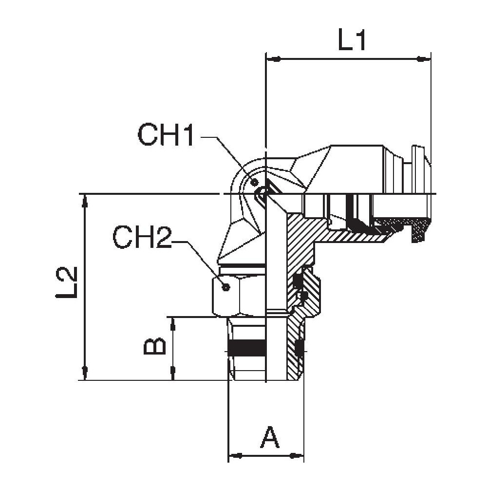 Aignep USA Push-to-Connect Tube x Male x Tube x Male NPTF Fitting: Swivel Elbow, NPTF, 3/8" OD - 88110-06-04