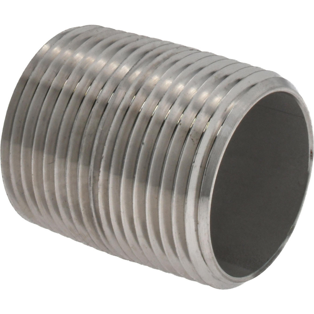 Value Collection Stainless Steel Pipe Nipple: 1/4" Pipe, Grade 304 & 304L - 4BN1/4*2