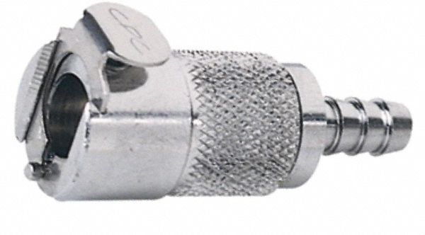 CPC Colder Products 1/4" Inside Tube Dia, Brass, Quick Disconnect, Hose Barb Inline Coupling Body - LC17004