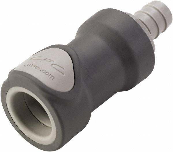 CPC Colder Products 1/4" Inside Tube Dia, Brass, Quick Disconnect, Hose Barb Inline Coupling Body - LC17004