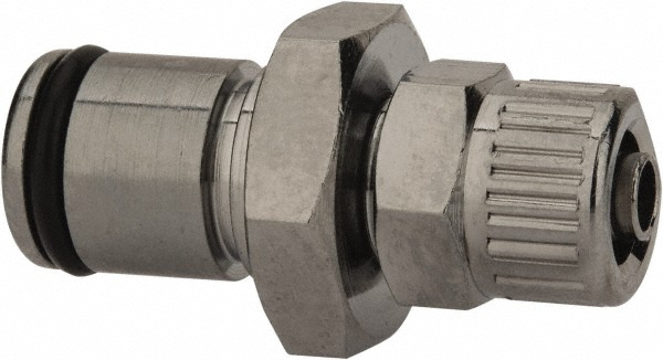 CPC Colder Products 1/4" Inside Tube Dia, Brass, Quick Disconnect, Hose Barb Inline Coupling Body - LC17004