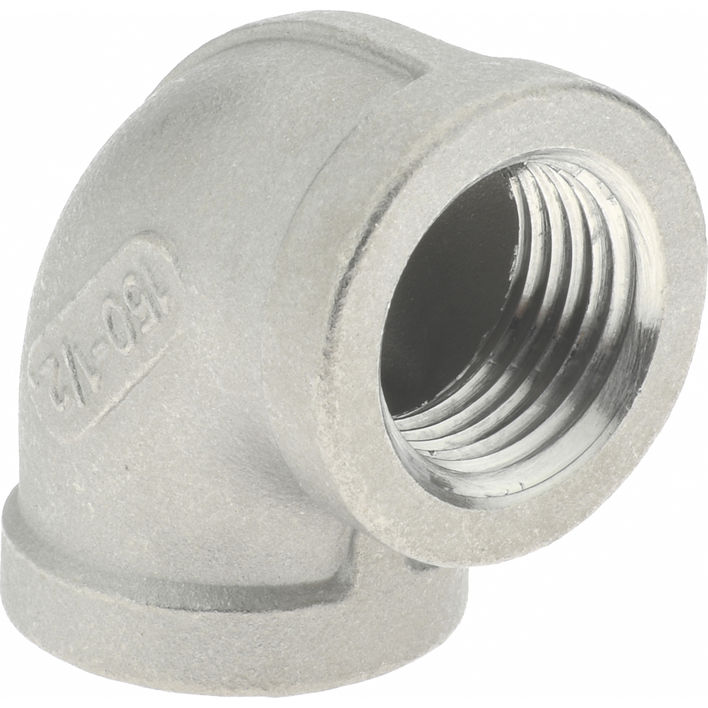 Merit Brass Pipe 90 deg Elbow: 1/2", 316 Stainless Steel - K601-08