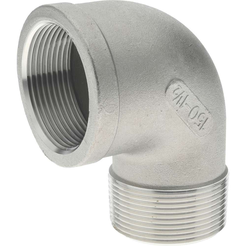 Merit Brass Pipe 90 deg Street Elbow: 1-1/2", 316 Stainless Steel - K603-24