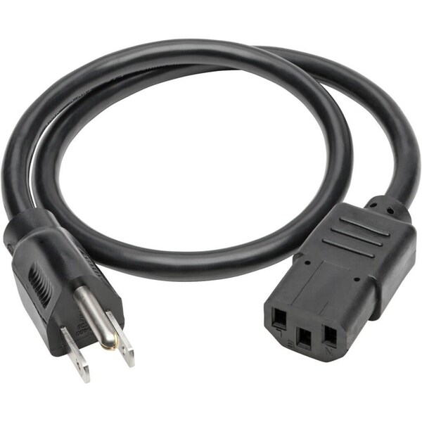 Tripp Lite Power Cord, 5-15P to C13, 13A, 16AWG, 2ft - P006-002-13A