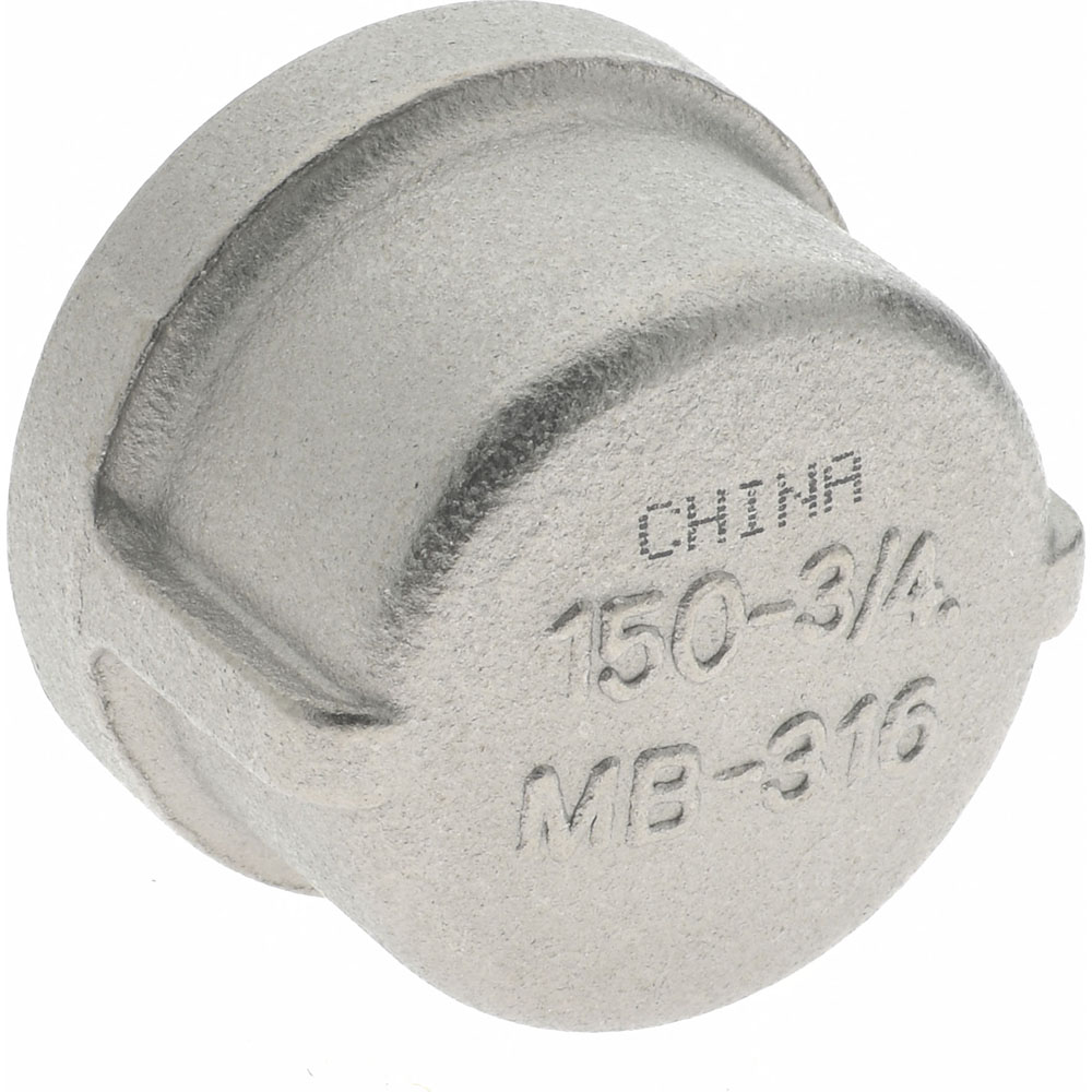Merit Brass Pipe End Cap: 3/4", 316 Stainless Steel - K616-12