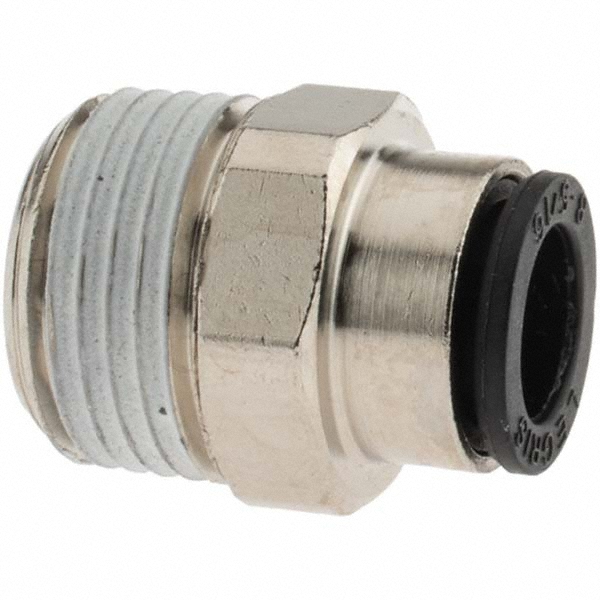 Legris Push-to-Connect Tube x Male BSPT Fitting: Connector, BSPT, 10.00 mm OD - 3175 10 13