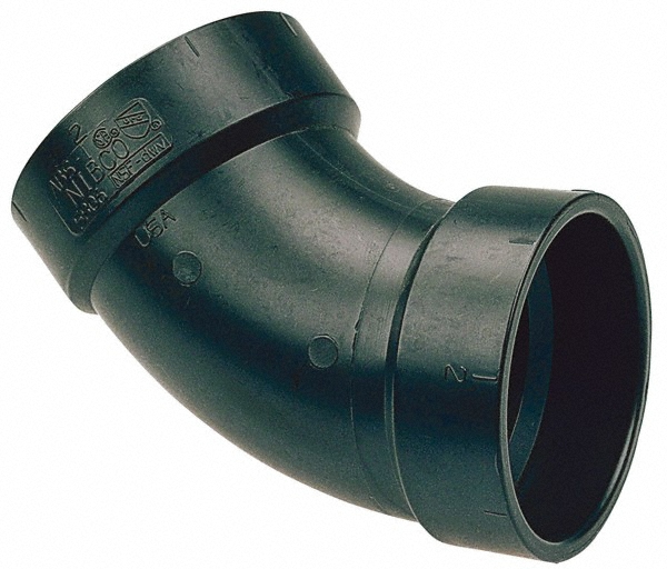 NIBCO Drain, Waste & Vent Coupling: 4" Fitting, Hub x Hub, Acrylonitrile Butadiene Styrene - I009950