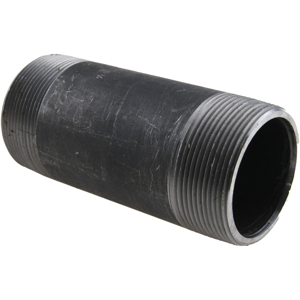 Value Collection Black Pipe Nipple: 2" Dia x 6" Long, Schedule 80 - XNB09060