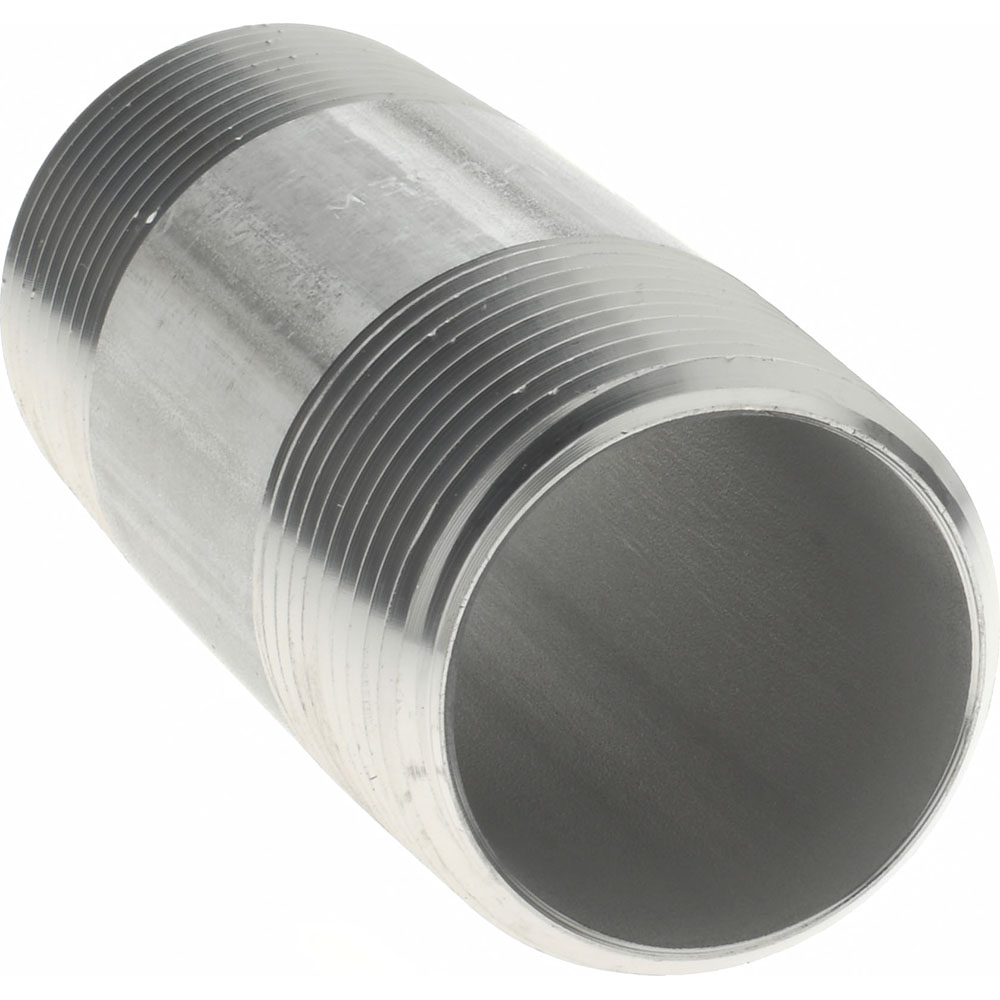Merit Brass Stainless Steel Pipe Nipple: 1" Pipe, Grade 304 & 304L - 4016-300