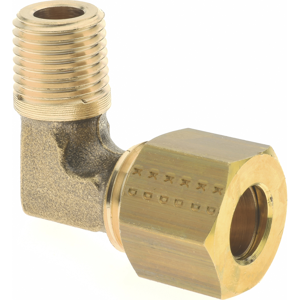 Legris Compression Tube Male Elbow: 8 mm Tube OD, Compression x MBSPT - 0109 08 10