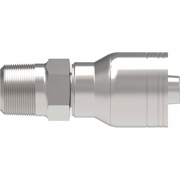 Parker Hydraulic Hose MPT Fitting: 0.25" ID, 4 mm, 1/2-14 - 10143-8-4
