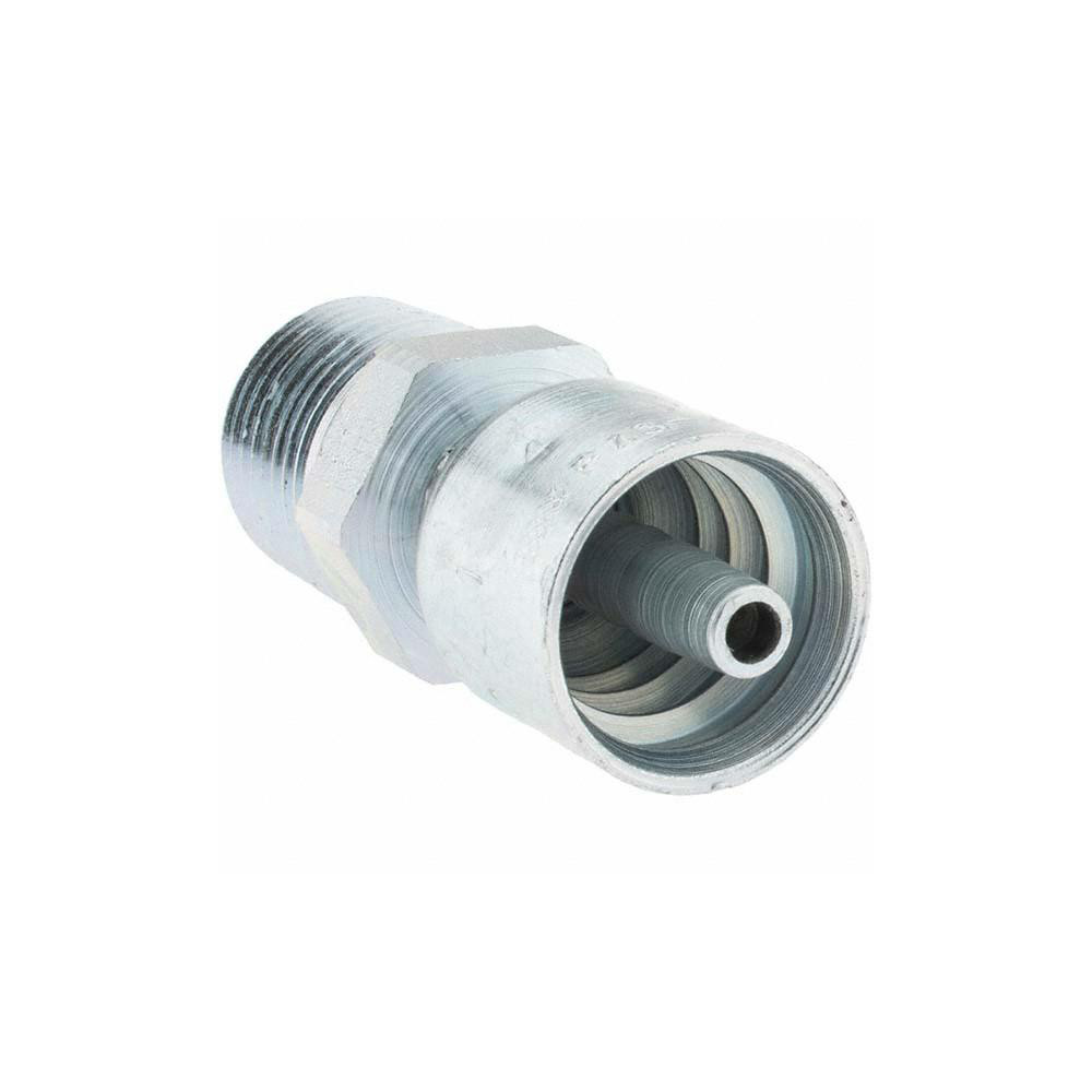Parker Hydraulic Hose MPT Fitting: 0.25" ID, 4 mm, 1/2-14 - 10143-8-4
