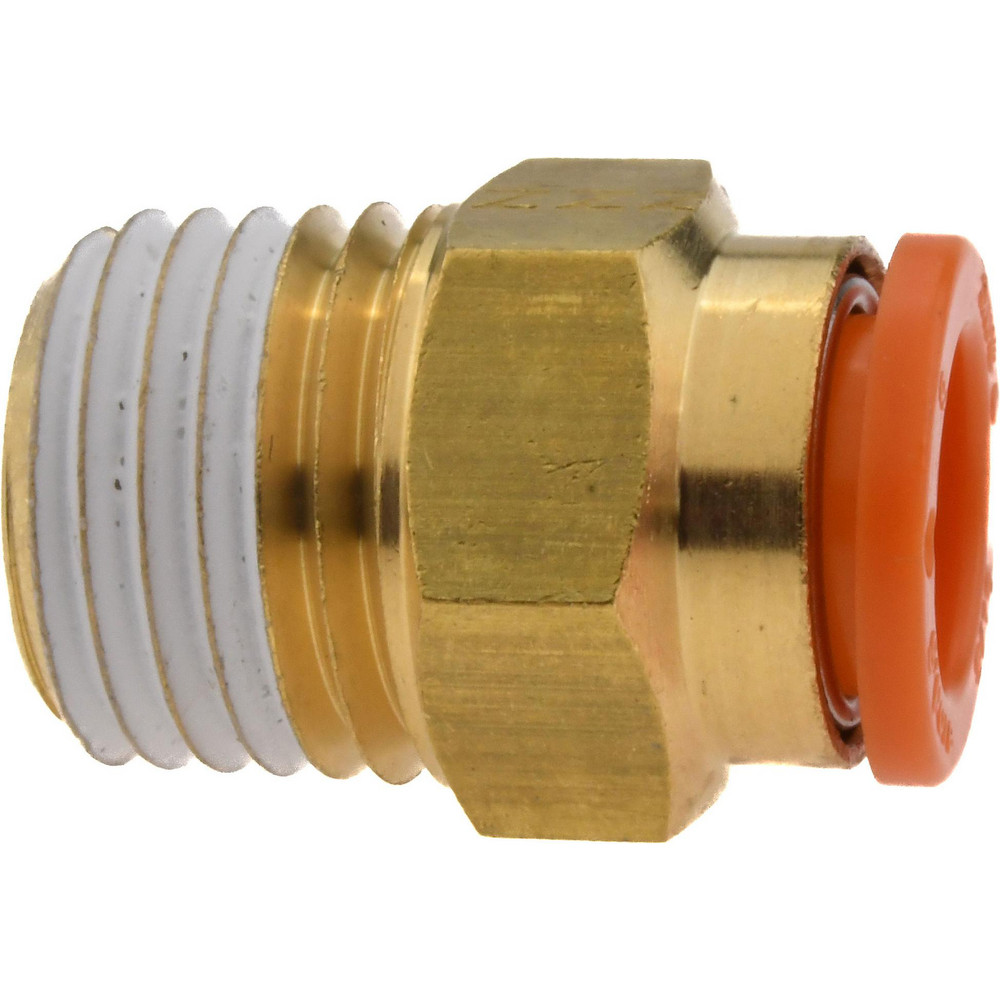 SMC PNEUMATICS Push-to-Connect Push-to-Connect Fitting: Connector, NPT, 5/16" OD - KQ2H09-35AS