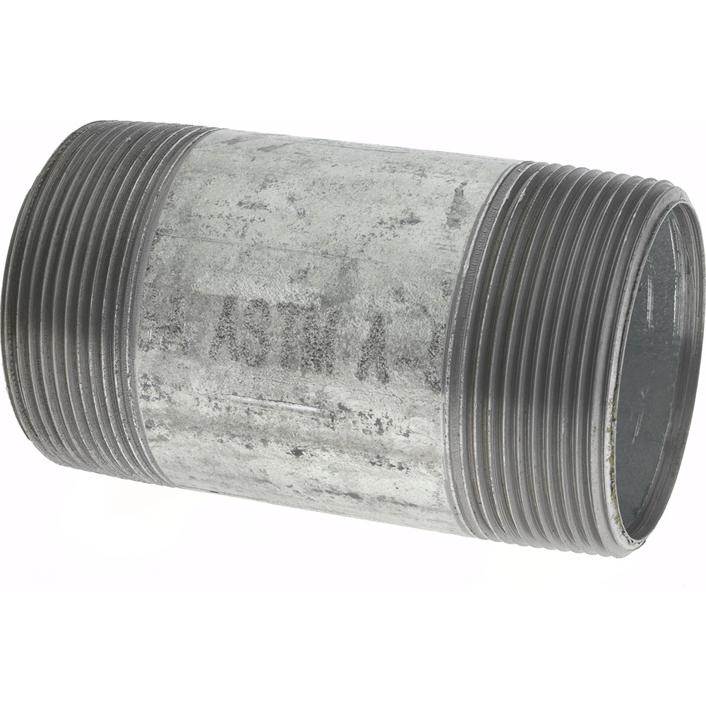 Value Collection Galvanized Pipe Nipple: 2", 3-1/2" Long, Schedule 40, Steel - BD--13249-1