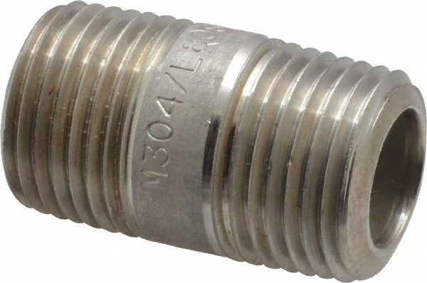 Merit Brass Pipe Square Head Plug: 1/2", 304 & 304L Stainless Steel - 3417D-08