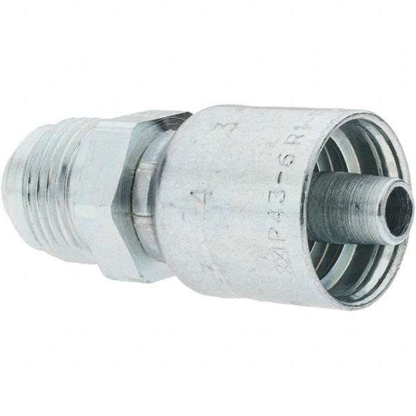Parker Hydraulic Hose Male SAE 37 ° JIC Rigid Fitting: 0.375" ID, 6 mm, 3/4-16 - KP81289