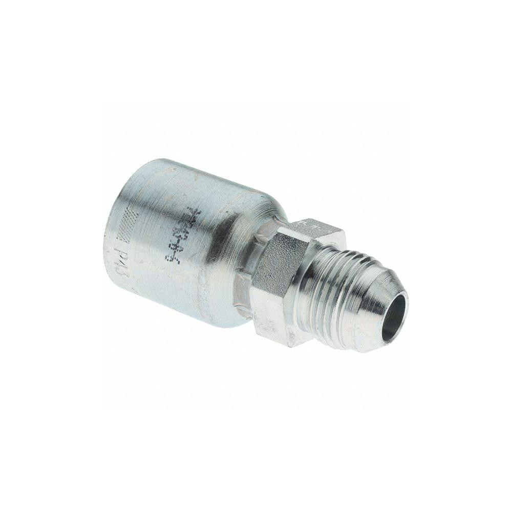 Parker Hydraulic Hose Male SAE 37 ° JIC Rigid Fitting: 0.375" ID, 6 mm, 3/4-16 - KP81289