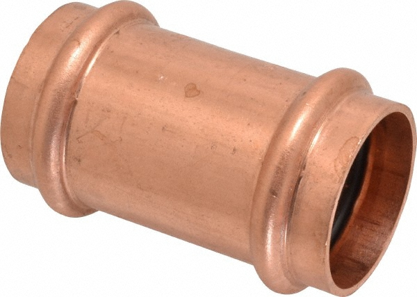 NIBCO Wrot Copper Pipe Coupling: 2-1/2" Fitting, P x P, Press Fitting, Lead Free - 9020700PC