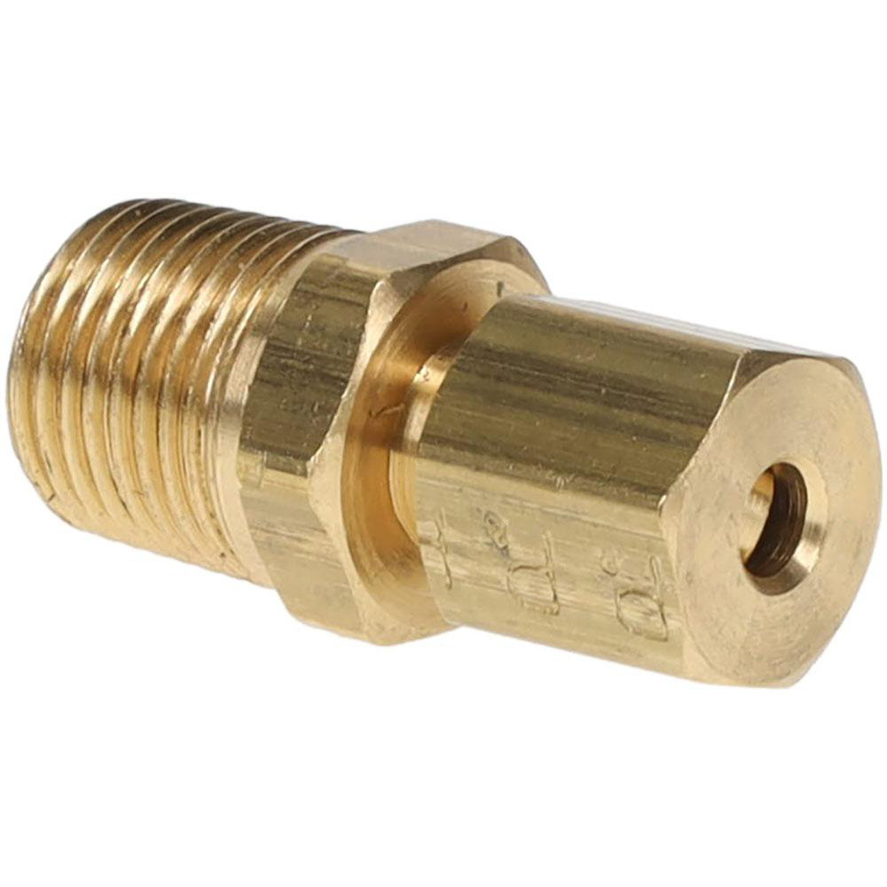 Parker Compression Tube Male Connector: 1/8-27, 1/8" Tube OD, Compression x MNPTF - 68C-2-2