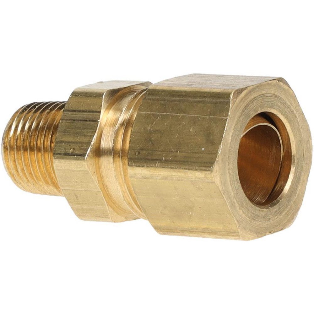 Parker Compression Tube Male Connector: 1/8-27, 1/8" Tube OD, Compression x MNPTF - 68C-2-2