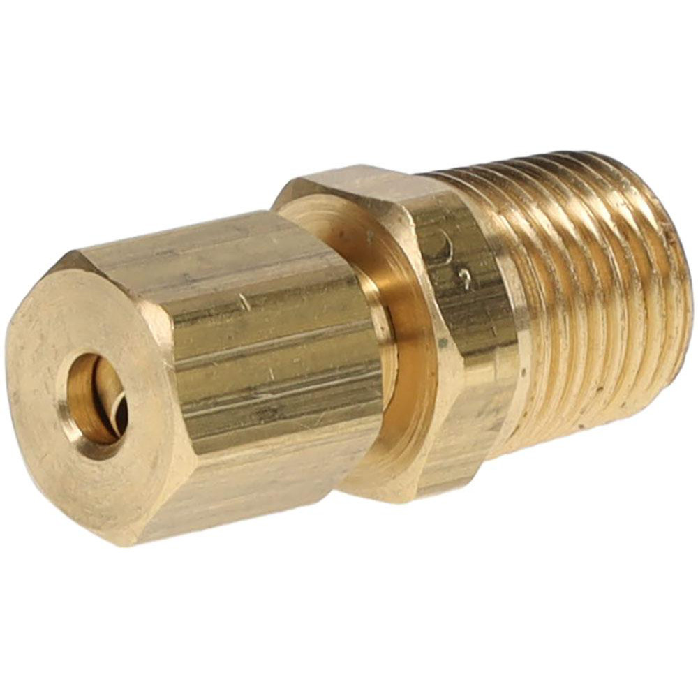 Parker Compression Tube Male Connector: 1/8-27, 1/8" Tube OD, Compression x MNPTF - 68C-2-2
