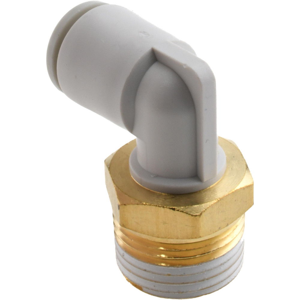 SMC PNEUMATICS Push-to-Connect Push-to-Connect Fitting: Elbow, BSPT, 8.00 mm OD - KQ2L08-03AS