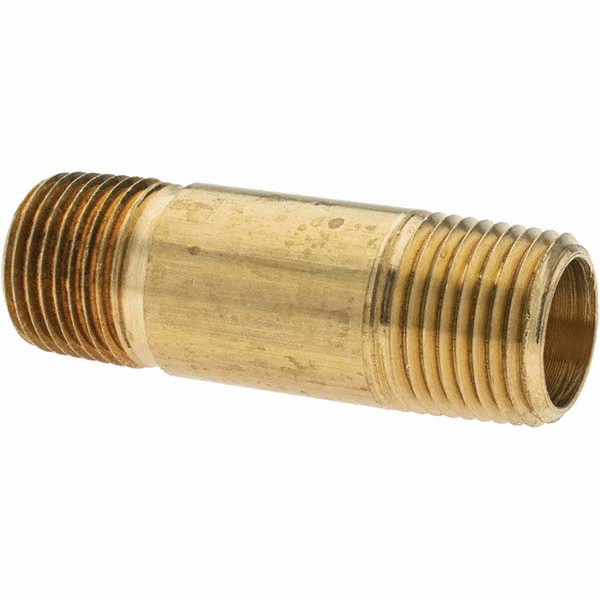 Parker Industrial Pipe Long Nipple: 1/2" Male Thread, MNPTF - -11152-7