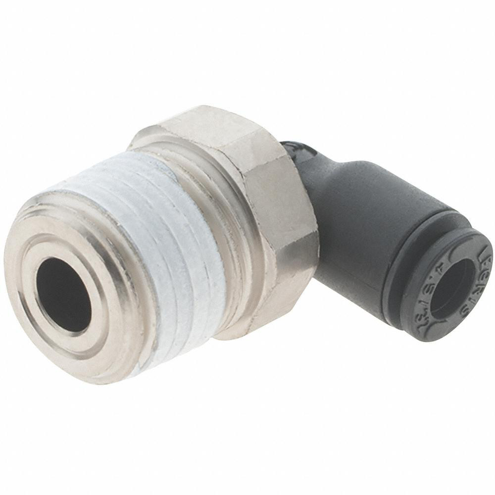 Parker Push-to-Connect Tube x MNPT Fitting: Male Elbow, NPT, 5/32" OD - KP23968