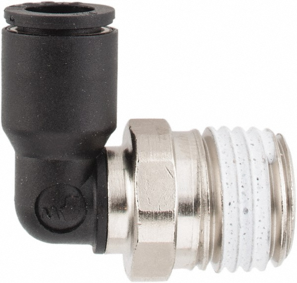 Parker Push-to-Connect Tube x MNPT Fitting: Male Elbow, NPT, 5/32" OD - KP23968