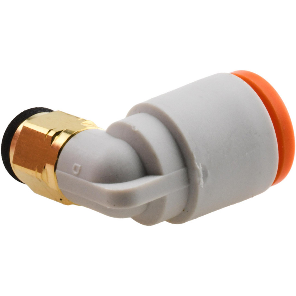 SMC PNEUMATICS Push-to-Connect Push-to-Connect Fitting: Elbow, #10-32 Thread, UNF, 1/4" OD - KQ2L07-32A