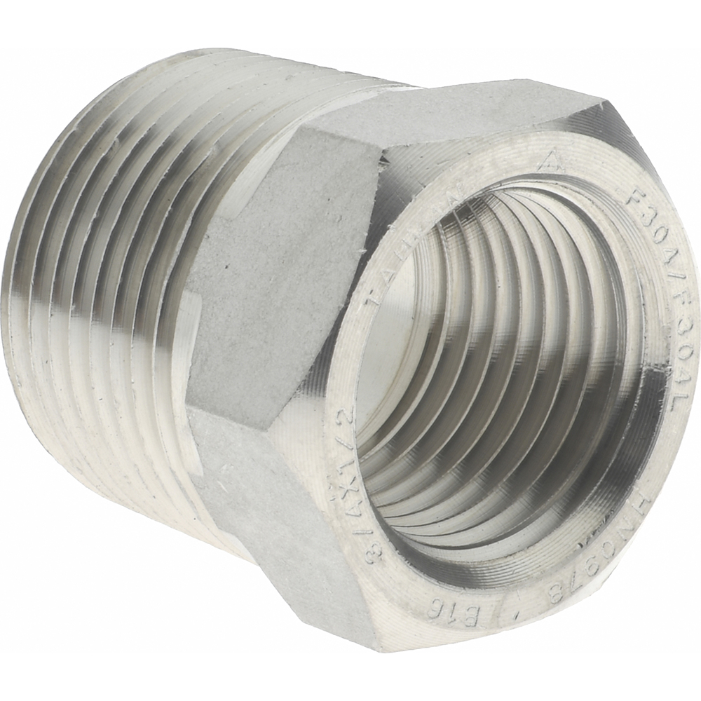 Merit Brass Pipe Bushing: 3/4 x 1/2", 304 & 304L Stainless Steel - 3414D-1208