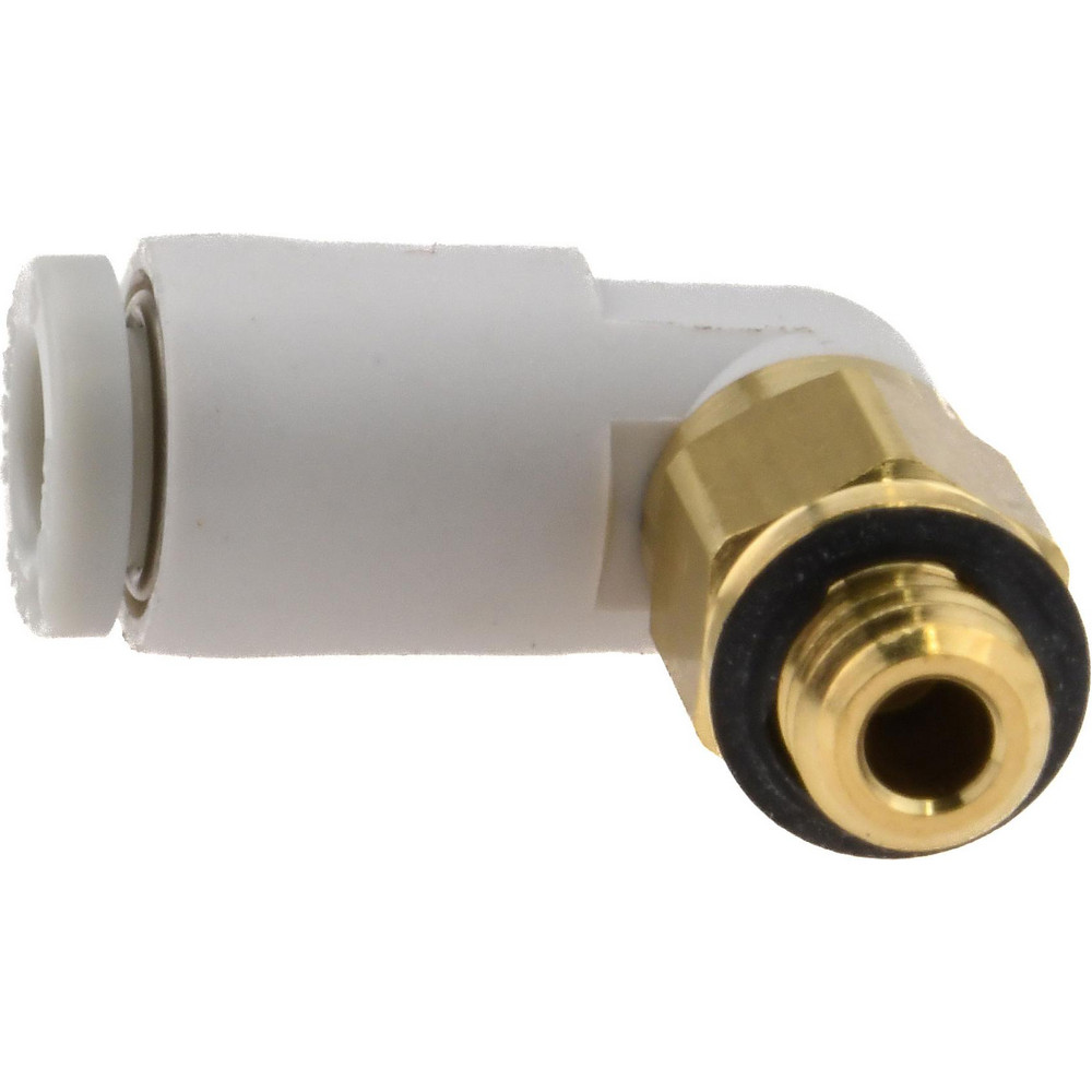 SMC PNEUMATICS Push-to-Connect Push-to-Connect Fitting: Elbow, M5x0.8 Thread, 4.00 mm OD - KQ2L04-M5A